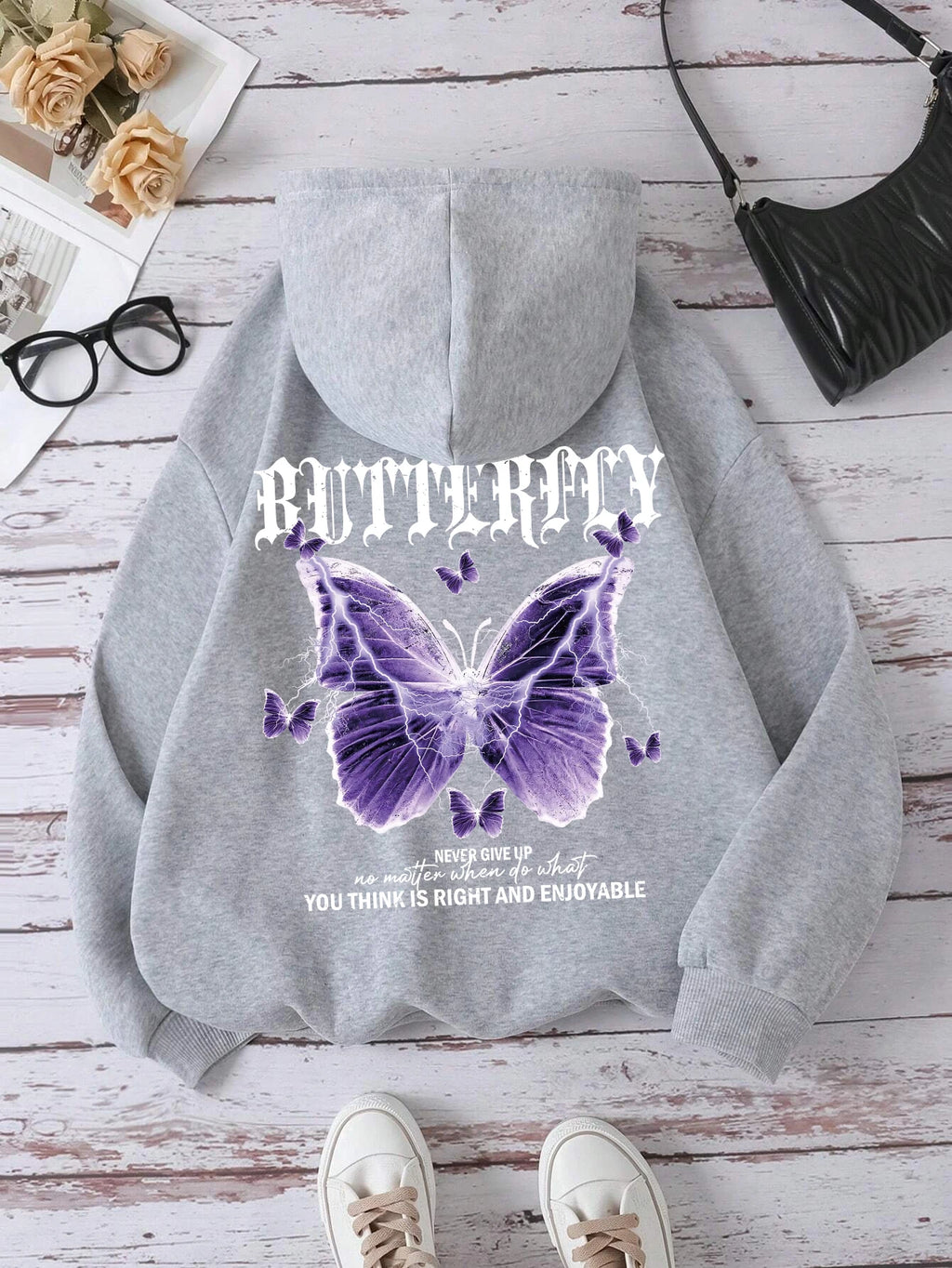 Beautiful Purple Butterfly Hoodies