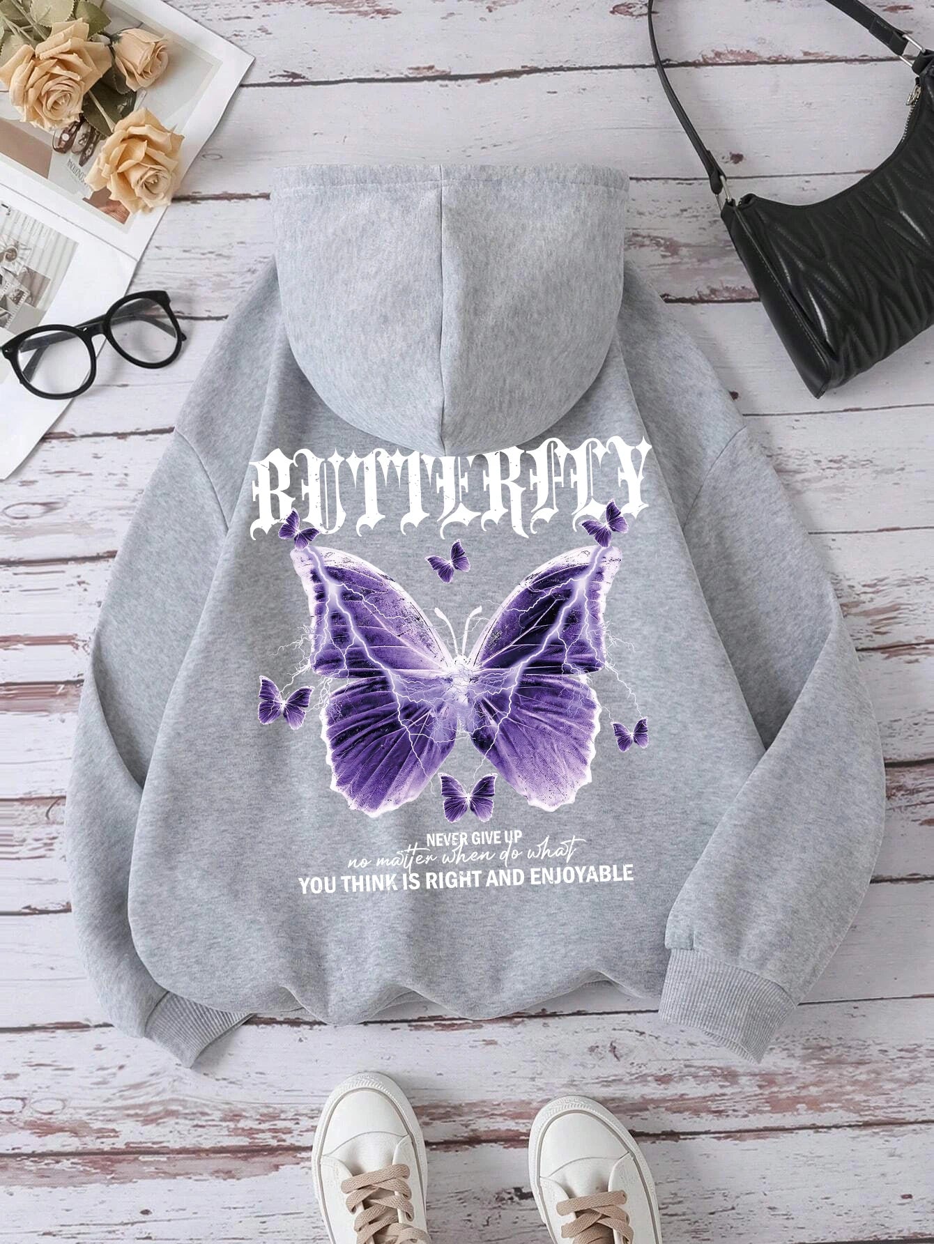Beautiful Purple Butterfly Hoodies