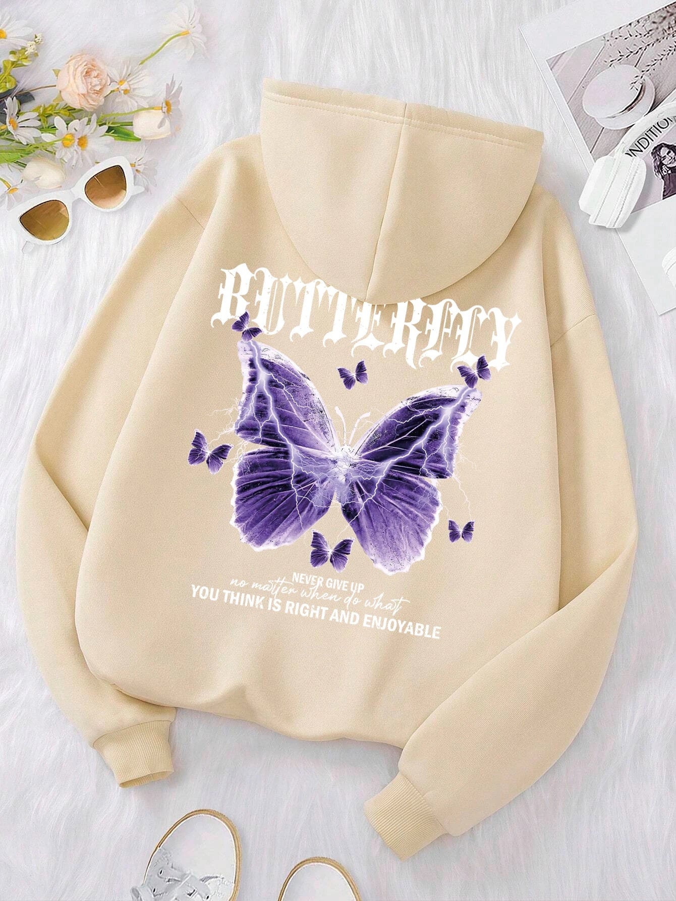 Beautiful Purple Butterfly Hoodies