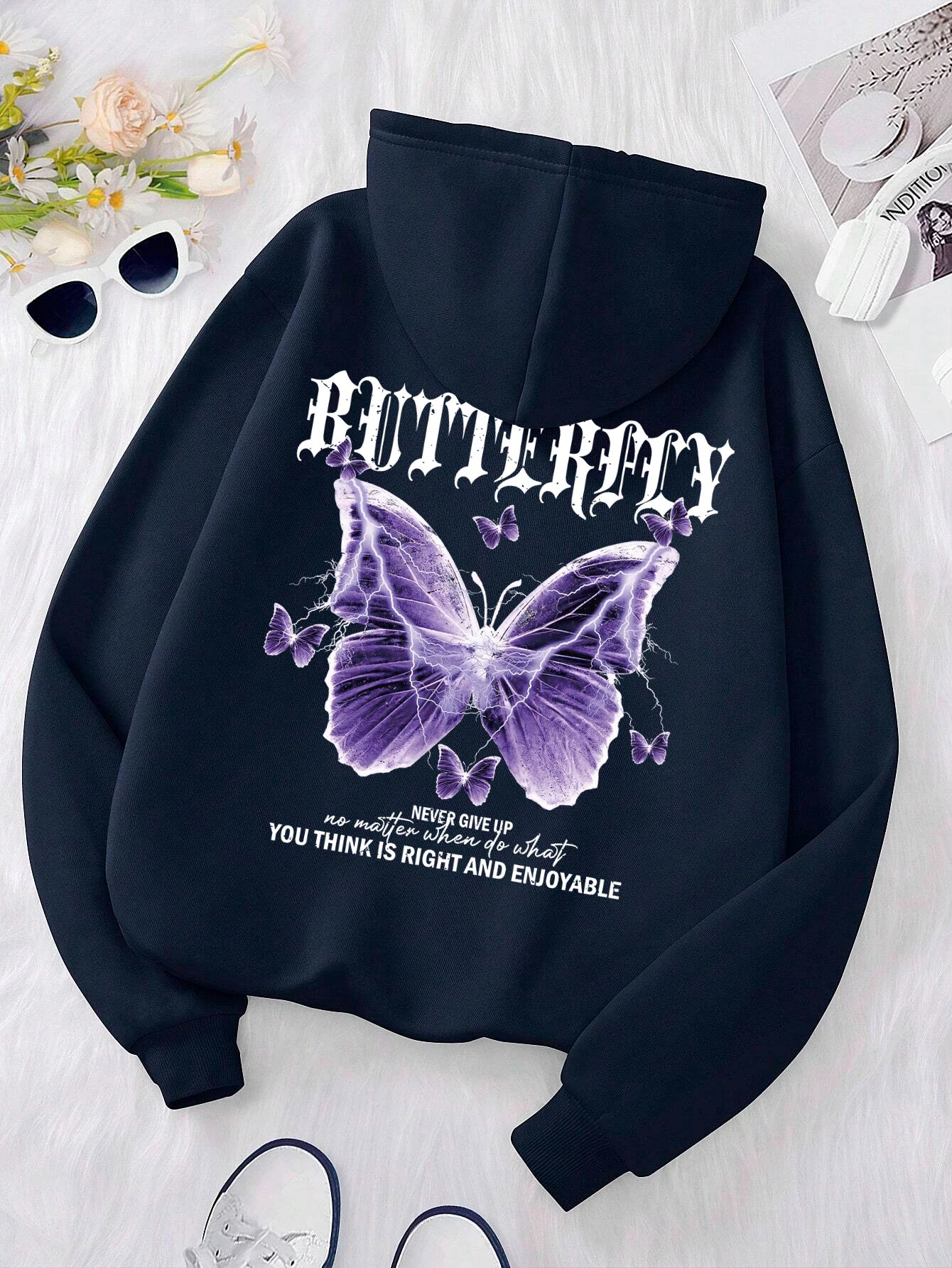 Beautiful Purple Butterfly Hoodies