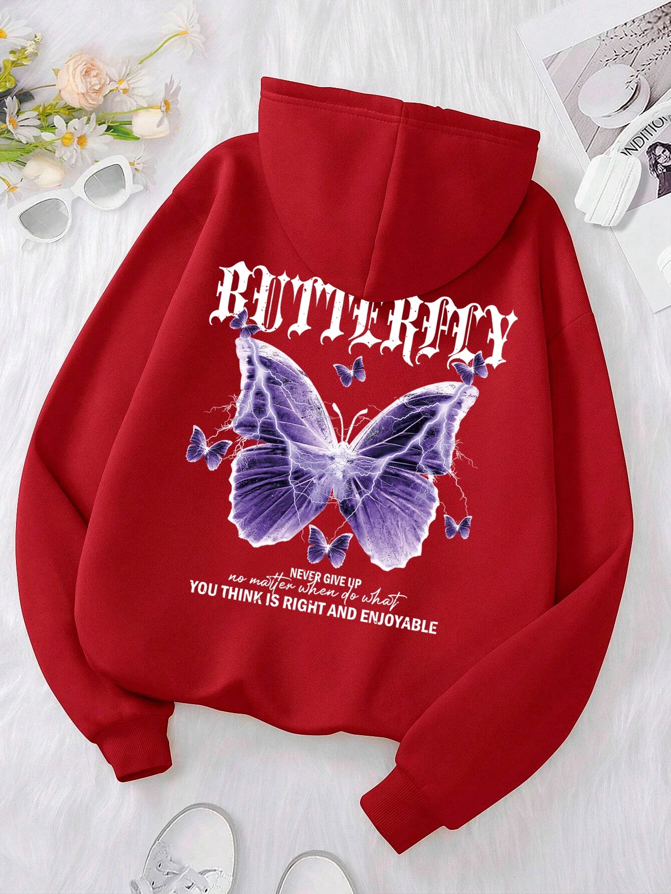 Beautiful Purple Butterfly Hoodies
